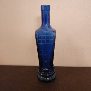 Vintage Decorative Royal Blue Glass Bottle
